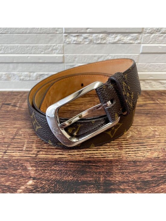 Louis Vuitton Other - Louis Vuitton Monogram Leather Ceinture Belt Silver Brown